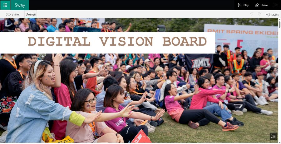 A self-published web vision board on an industry problem I want to solve